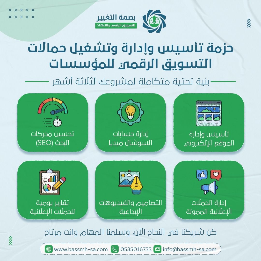 حزمة تأسيس وإدارة حملات التسويق الرقمي